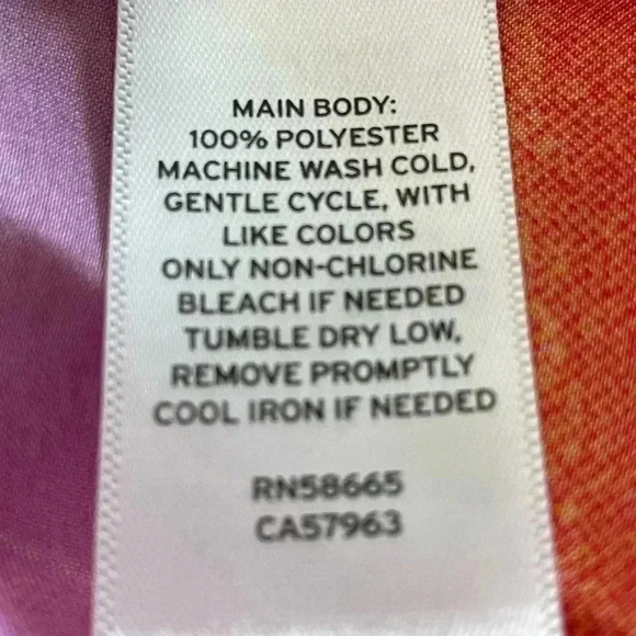 Nordstrom BP Size M Satin Pajama Top Shirt Red Multi Rainbow Ombre NEW - Picture 6 of 11